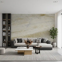 Golden Veined Cream Stone Texture Wall Mural
