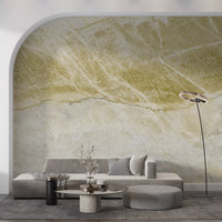 Golden Veined Stone Slab Wall Mural