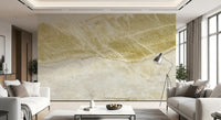 Golden Veined Stone Slab Wall Mural