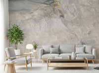 Natural Grey Stone Slab Pattern Wall Mural