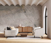 Natural Grey Stone Slab Pattern Wall Mural