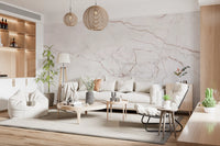 Blush Veined Marble Stone Wall Mural