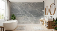 Cool Grey Marble Veined Stone Texture Wall Mural