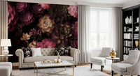 Midnight Succulent Garden Wall Mural
