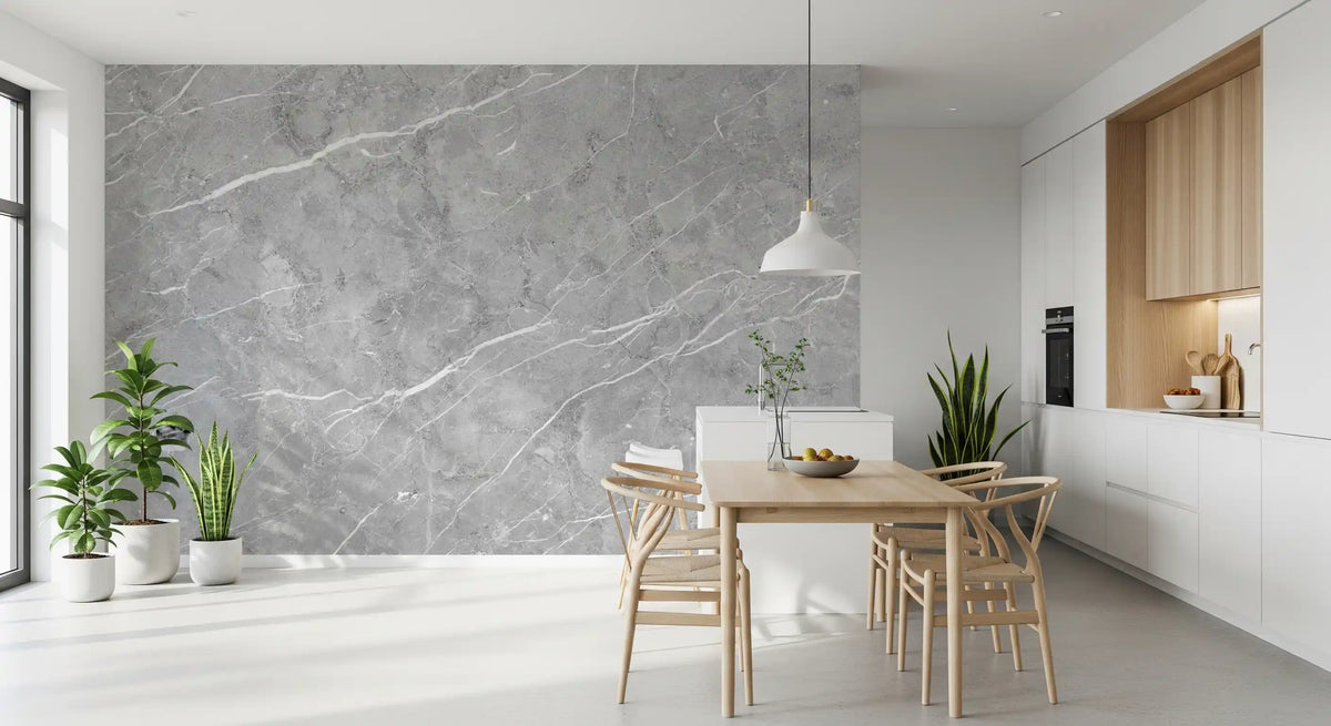 Classic Grey Marble Vein Wall Mural
