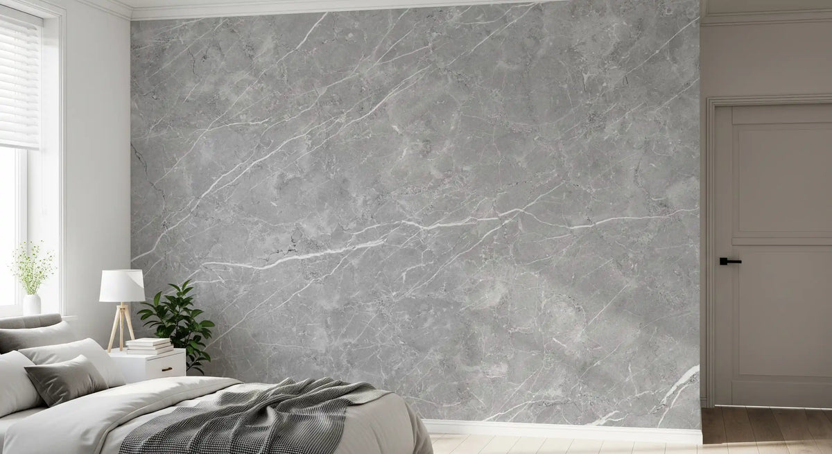 Classic Grey Veined Marble Wall Mural