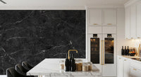 Midnight Slate Veined Marble Wall Mural