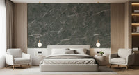 Charcoal Veined Marble Slab Wall Mural