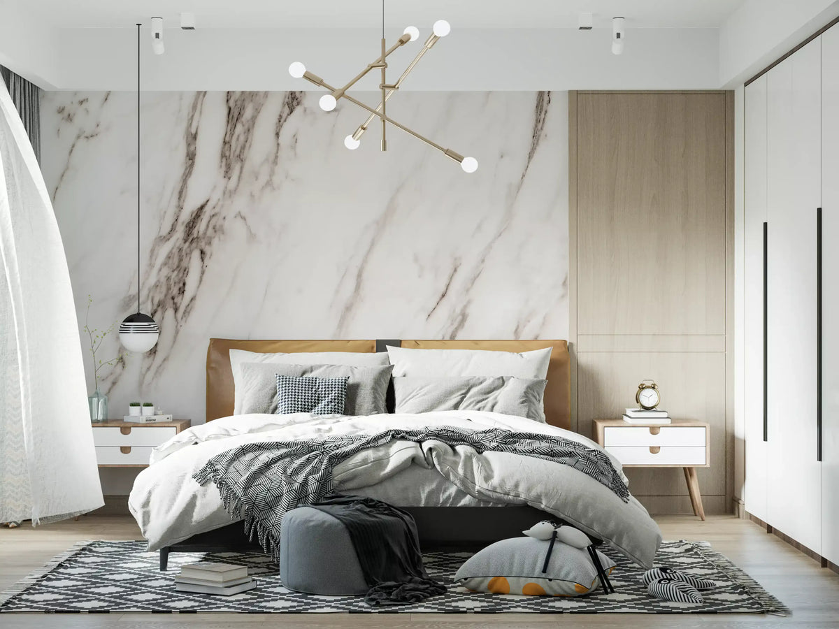 Classic White Marble Vein Wall Mural