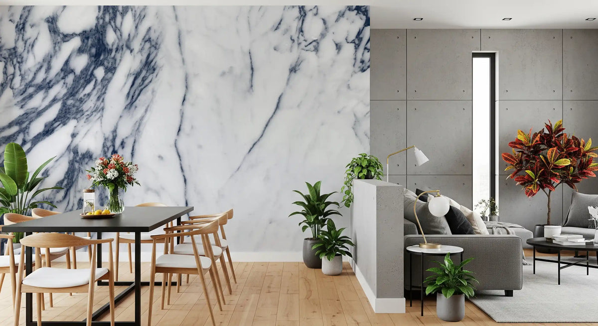 Monochrome Marble Vein Wall Mural