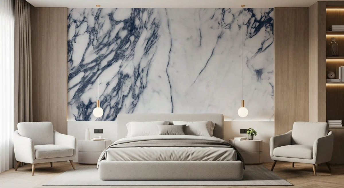 Monochrome Marble Vein Wall Mural