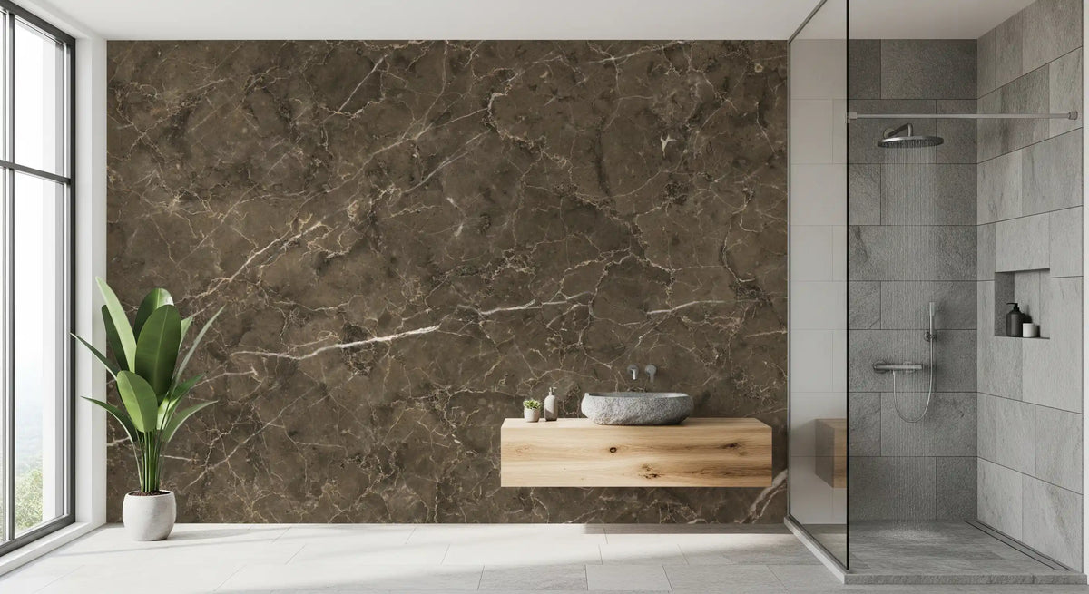 Earth Tone Marble Slab Wall Mural