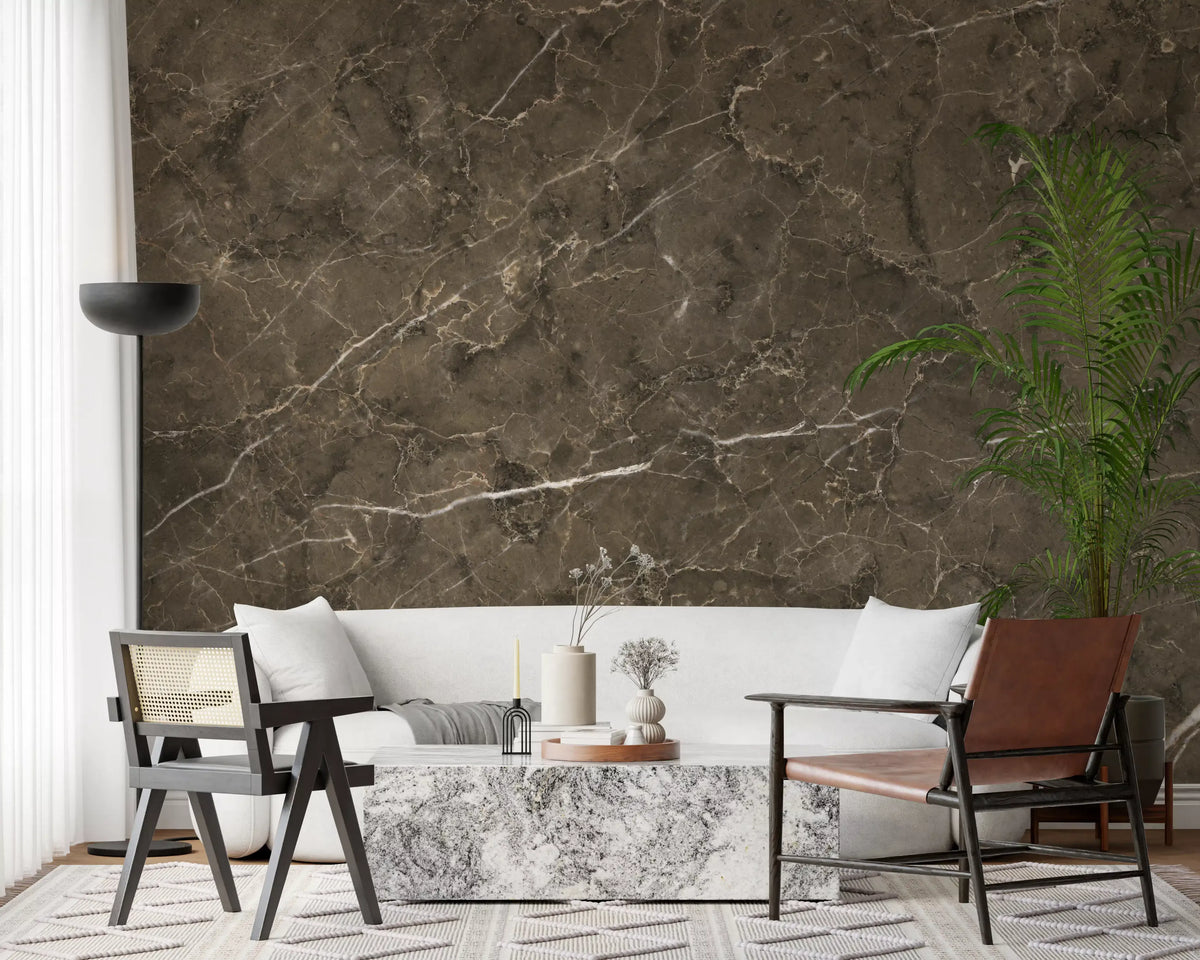 Earth Tone Marble Slab Wall Mural