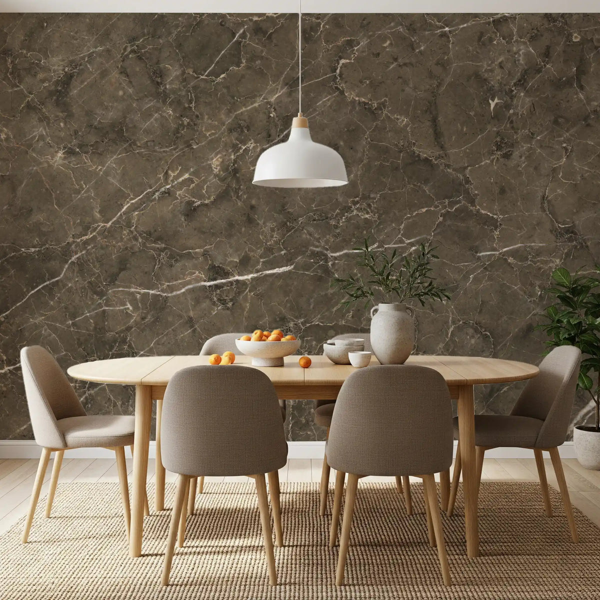 Earth Tone Marble Slab Wall Mural