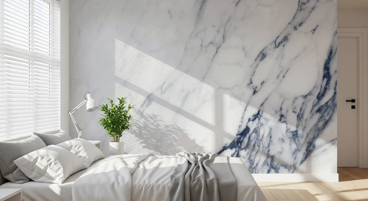 Classic Blue and White Marble Veining Wall Mural