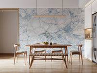 Azure Marble Vein Surface Wall Mural