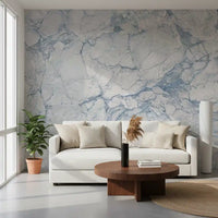 Azure Marble Vein Surface Wall Mural