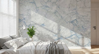 Cool Blue Marble Vein Wall Mural