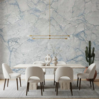 Cool Blue Marble Vein Wall Mural