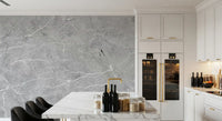 Cool Grey Marble Veined Slab Wall Mural