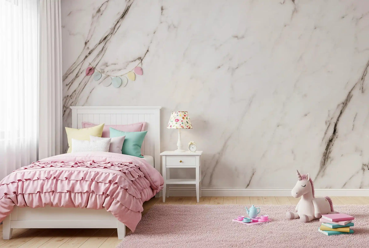 Creamy Italian Marble Slab Wall Mural