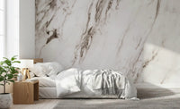 Classic White Marble Vein Texture Wall Mural