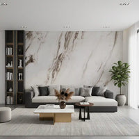 Classic White Marble Vein Texture Wall Mural