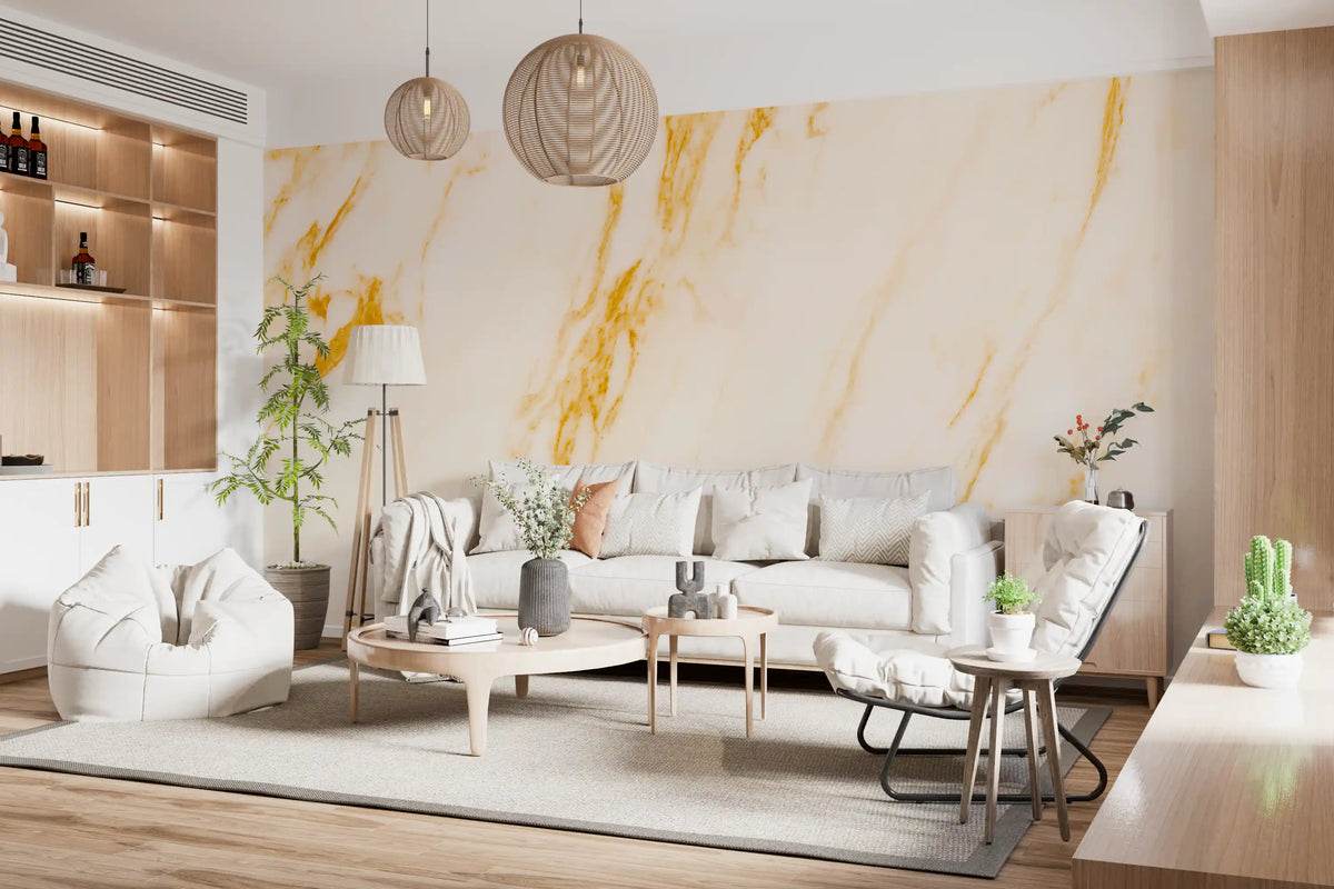 Gilded Vein Marble Wall Mural
