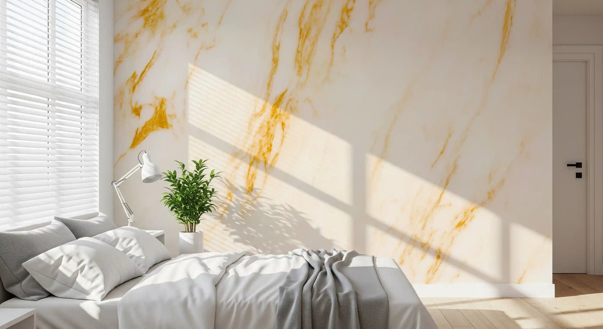 Gilded Marble Vein Wall Mural