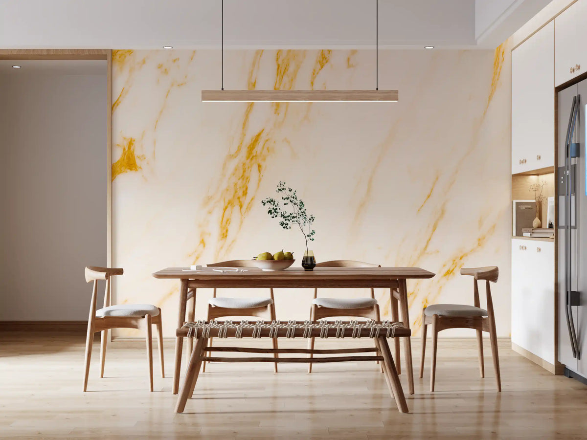 Gilded Marble Vein Wall Mural