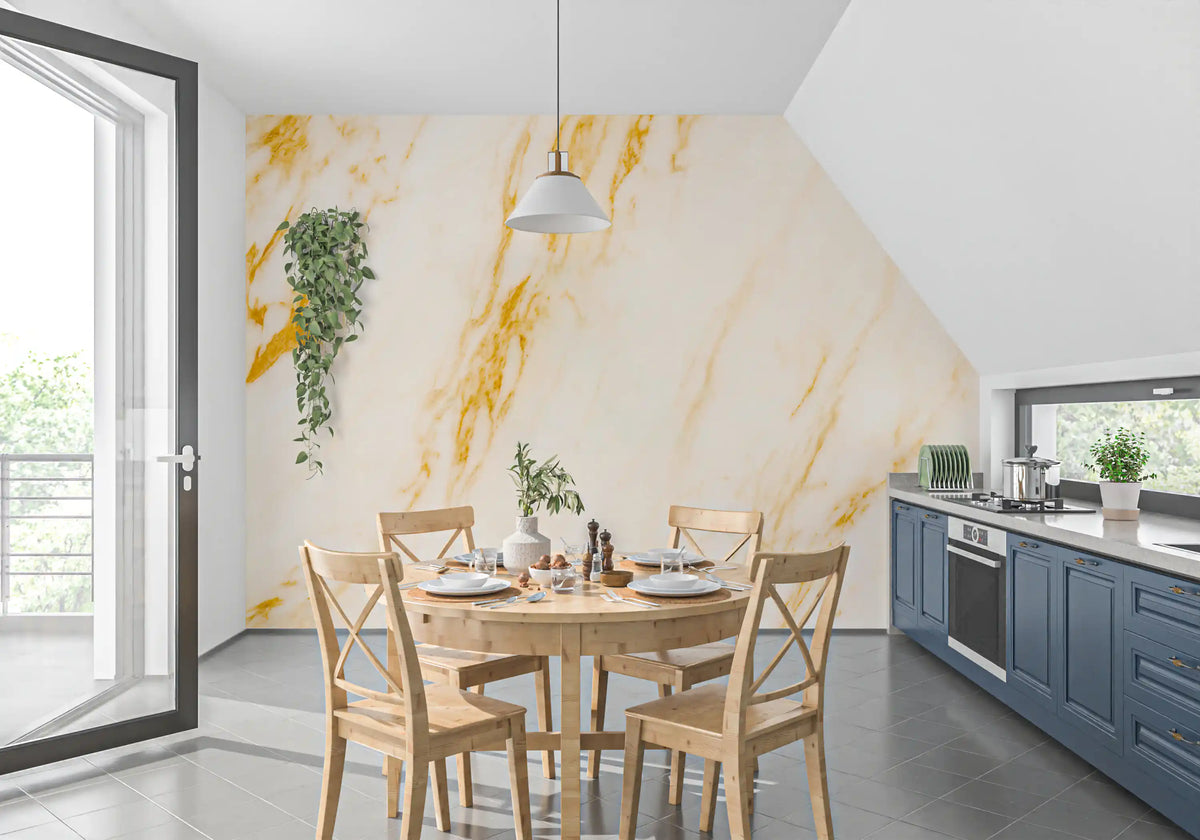 Gilded Marble Vein Wall Mural