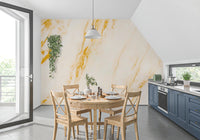 Gilded Marble Vein Wall Mural