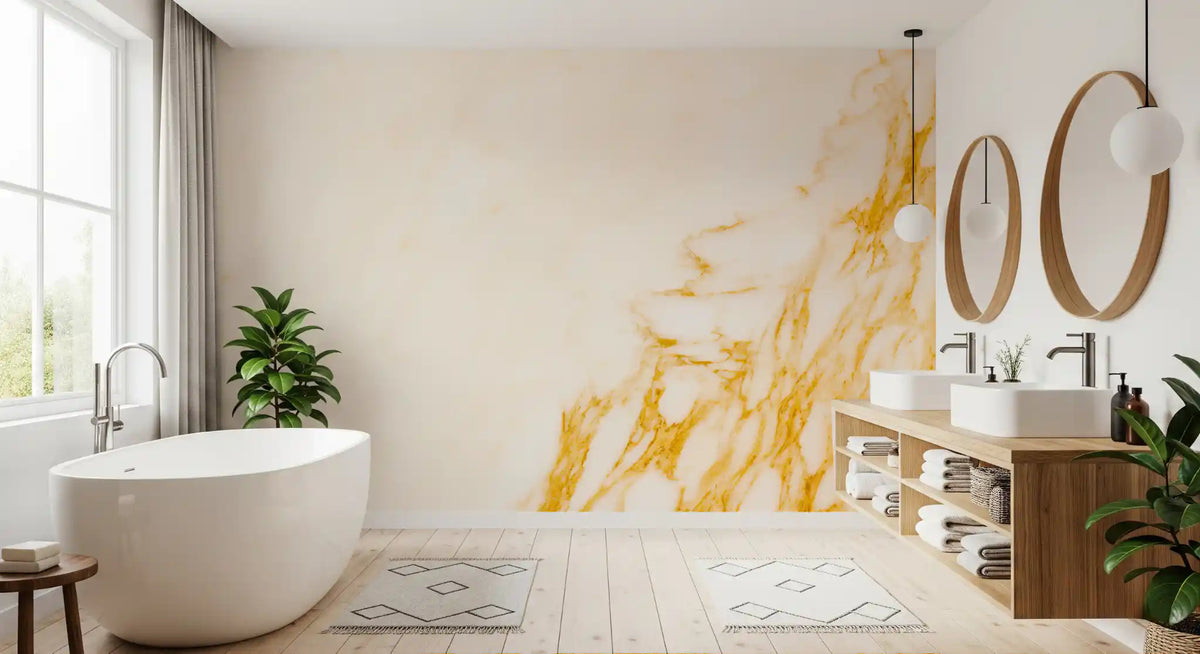 Golden Vein Marble Surface Wall Mural