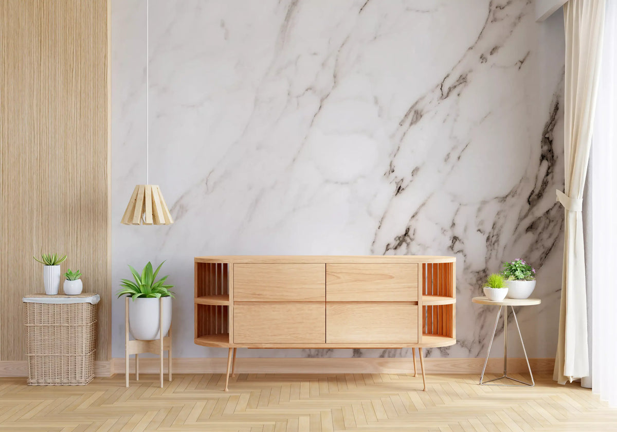 Calacatta White Stone Texture Wall Mural