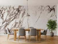 Classic White Marble Veining Wall Mural