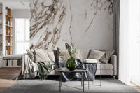 Classic White Marble Veining Wall Mural