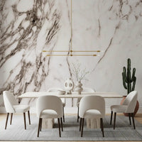 Classic White Marble Veining Wall Mural