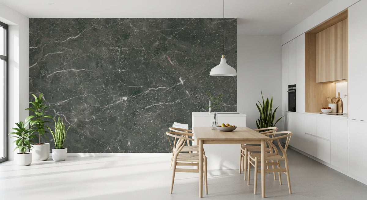 Charcoal Stone Vein Wall Mural