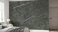 Dark Charcoal Marble Stone Texture Wall Mural