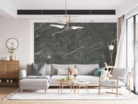 Dark Charcoal Marble Stone Texture Wall Mural