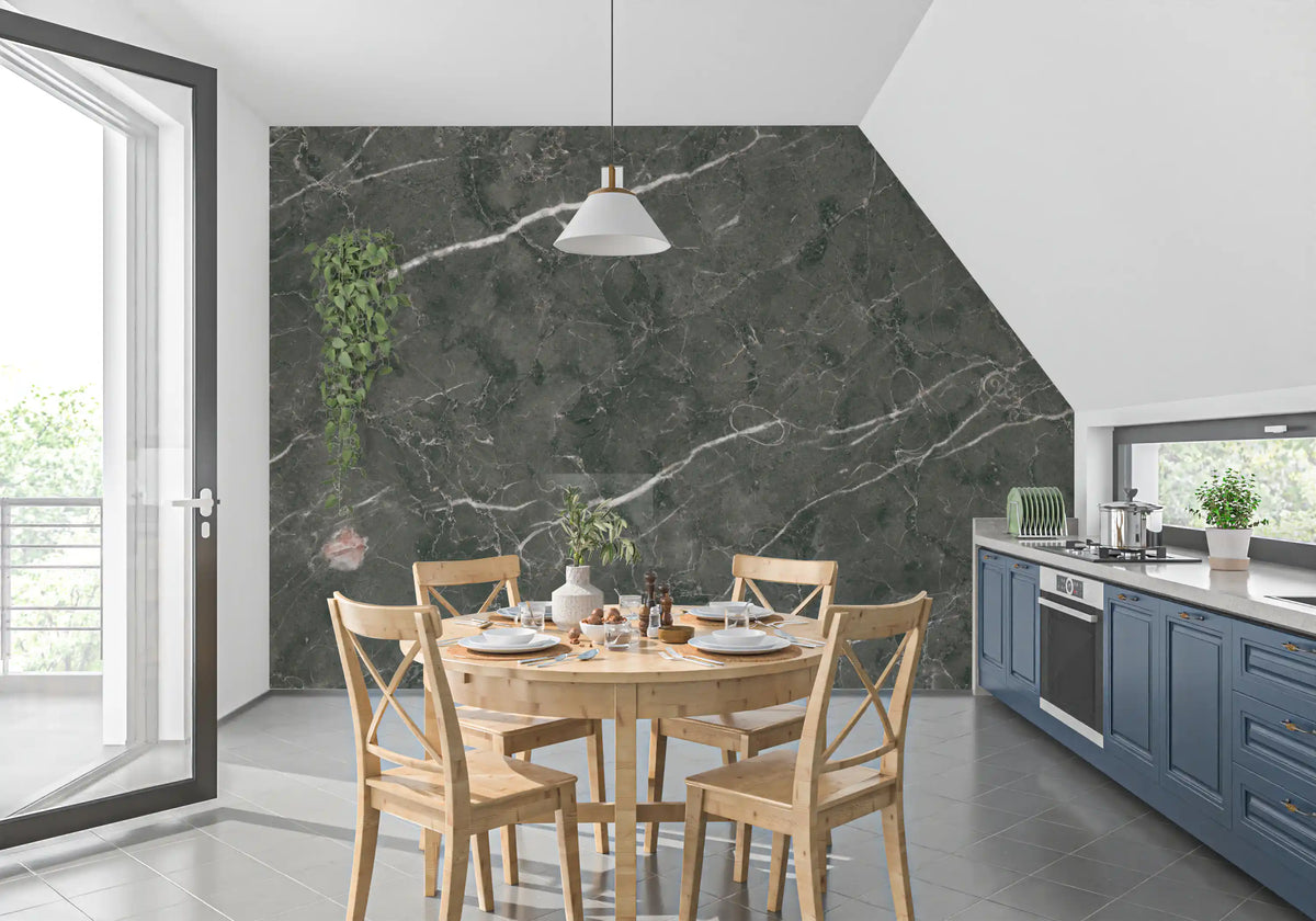 Charcoal Stone Vein Texture Wall Mural