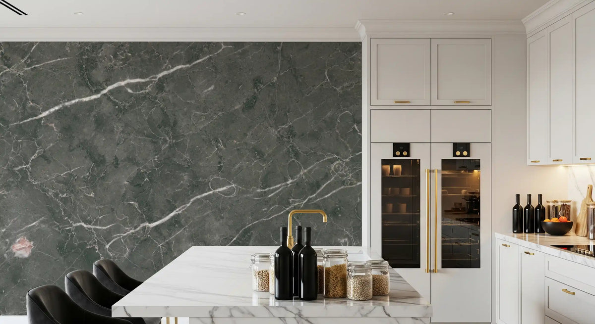 Charcoal Stone Vein Texture Wall Mural