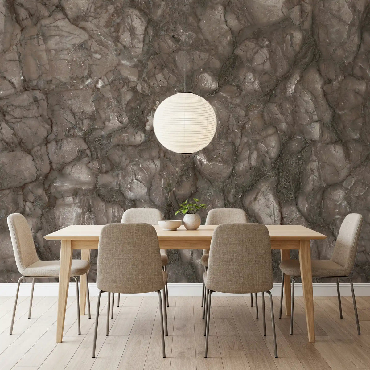 Rustic Earthy Stone Slab Wall Mural