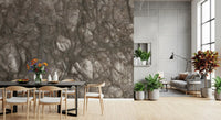 Textured Mocha Stone Slab Wall Mural