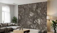 Textured Mocha Stone Slab Wall Mural