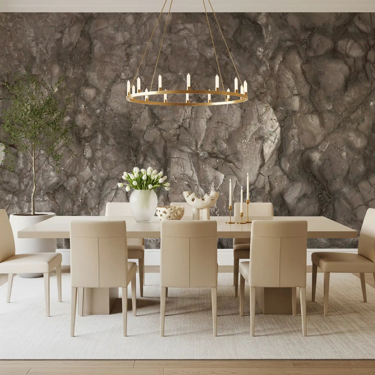 Weathered Stone Texture Wall Mural