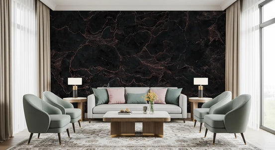 Midnight Stone Texture Wall Mural