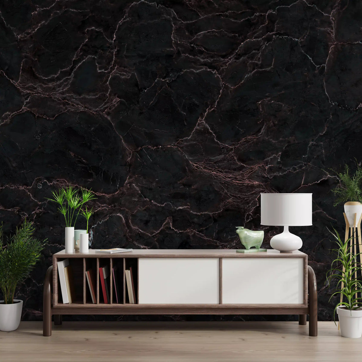 Midnight Stone Texture Wall Mural