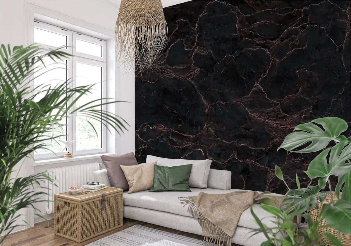 Midnight Stone Texture Wall Mural