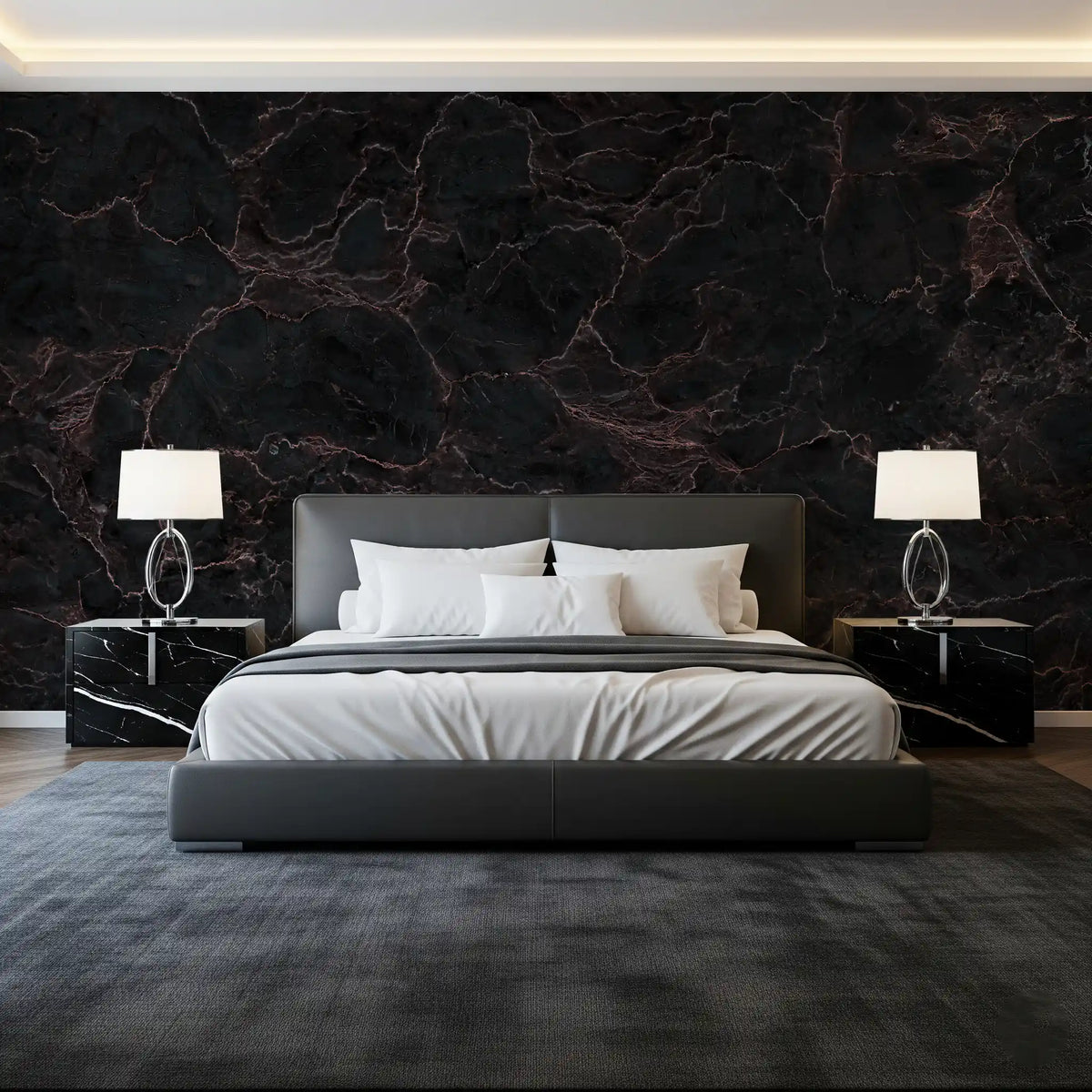 Midnight Stone Texture Wall Mural